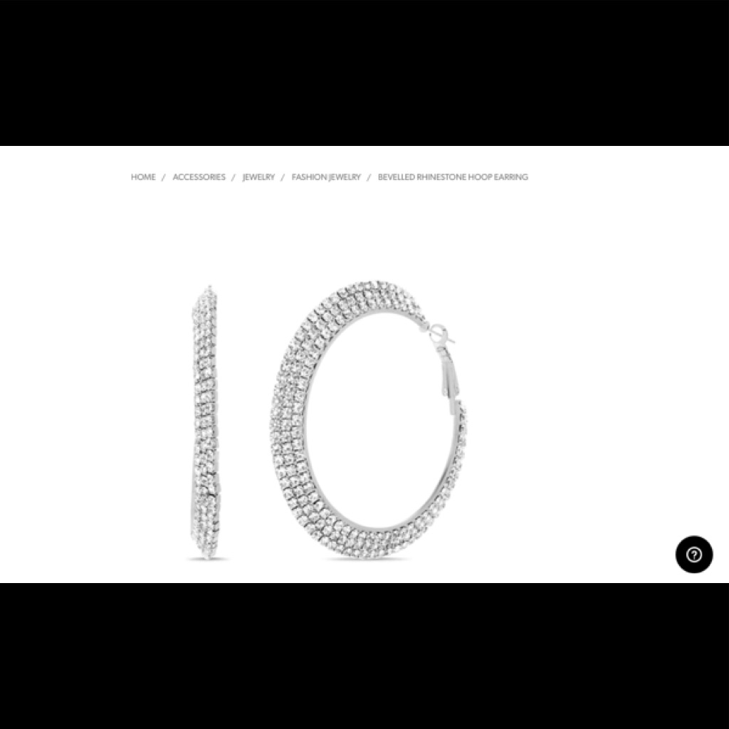 Badgley Mischka Nwt Twisted Rhinestone Hoop Earrin 22$